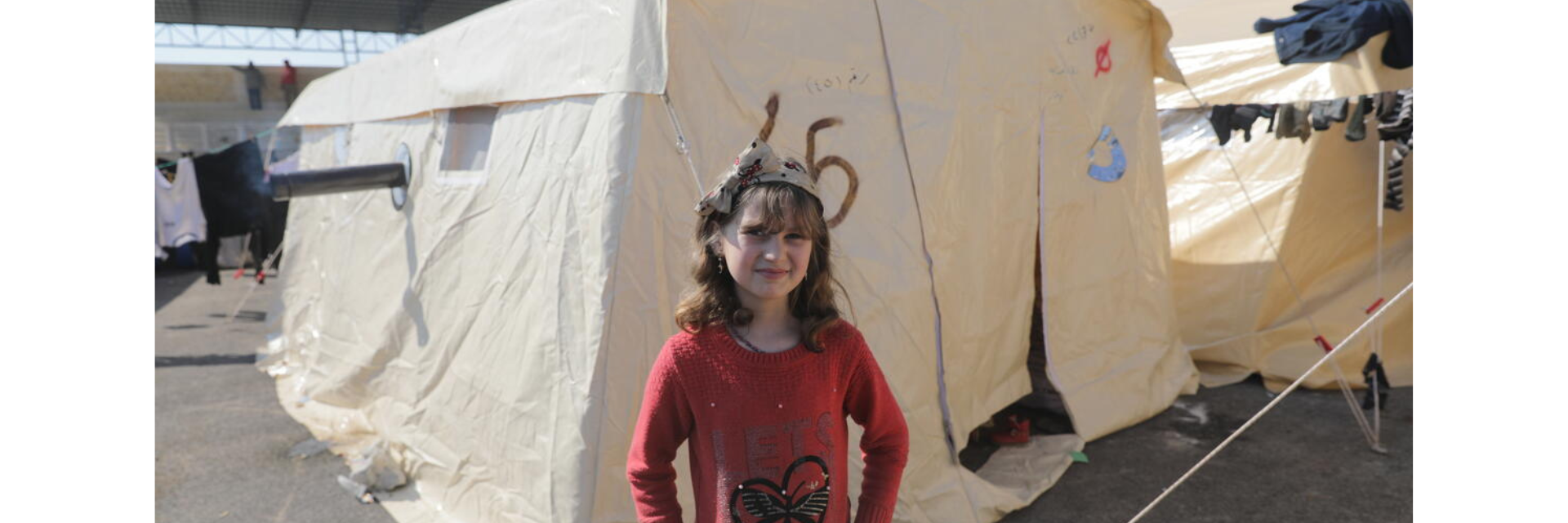 Hoda, 11 years old, in a camp for survivors